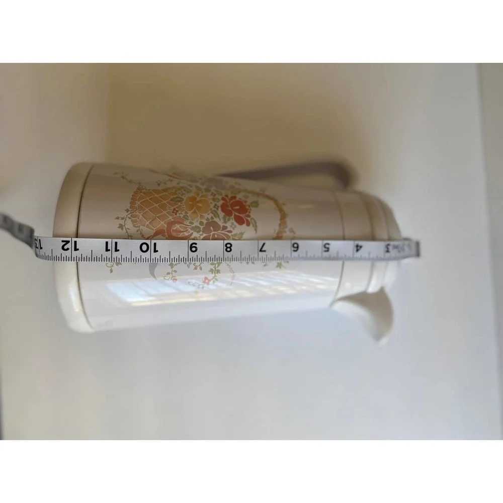 Vintage King White Flower Basket‎ Coffee Carafe Thermo Pitcher